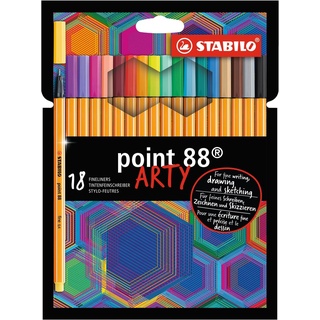 Stabilo point 88 ARTY - 18er Pack - mit 18 verschiedenen Farben