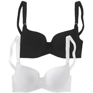 petite fleur by lascana PETITE FLEUR Still-BH Damen weiß+schwarz Gr.90C