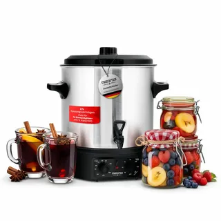 27l Glühweinkocher Edelstahl Glühweinkessel Glühweintopf Einkochautomat Analog