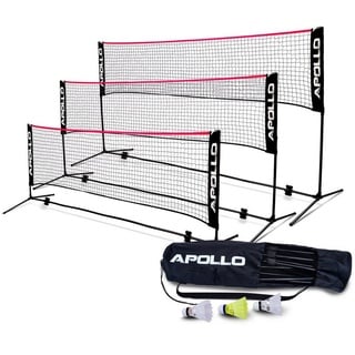 Apollo Badminton und Volleyball Netz | Rot 500 CM