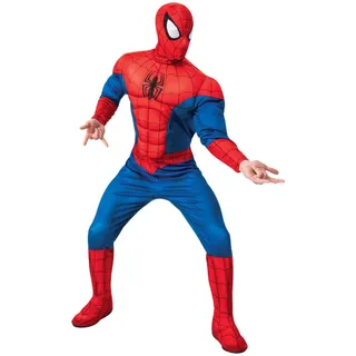 RUBIES FRANCE Spiderman Deluxe Kostüm für Erwachsene rot-schwarz - XL