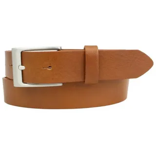 BELTINGER Ledergürtel Gürtel aus Vollrindleder 3 cm - Anzug-Gürtel für Damen Herren 30mm - C (1-St) braun|silberfarben 115 cm (Gesamtlänge 130 cm)