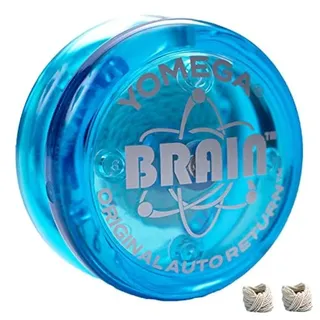 Yomega DAS ORIGINAL Brain - Professionelles Yoyo für Kinder und Anfänger, reaktionsschneller Automatische Rückkehr Yo Yo am besten für Seiten Tricks + zusätzliche 2 Seiten (Blau)