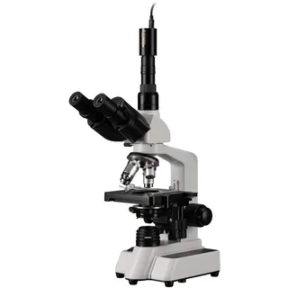BRESSER BRESSER Researcher Trino 40-1000x Mikroskop mit MikrOkular LF Full HD... Auf- und Durchlichtmikroskop weiß