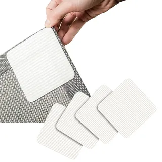 Ruayia Teppich Antirutschunterlage [4 Stück] Teppichaufkleber Sofaaufkleber Anti-Rutsch-Aufkleber Rug Gripper Starke Klebrigkeit Klebestreifen für Hartholzböden, Teppiche, Matten - Weiß