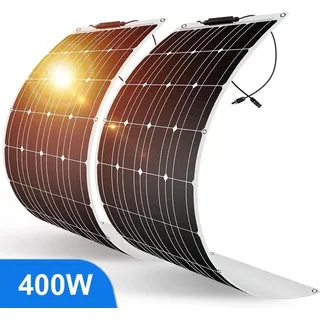 400W Flexibles Solarmodul Solarpanel Monokristallin PV für RV Marine Camper Van Trailer Off-Grid Systems, 0% MwSt.*