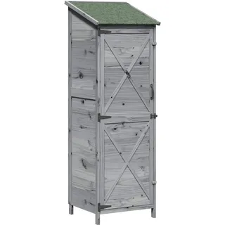 vidaXL Gartenschuppen 59,5 x 56 x 176,5 cm Grau