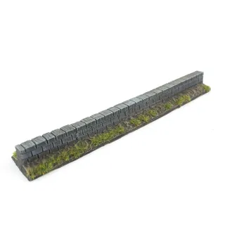 Garten-Mauer | Bemalt & Beflockt x 6 | 20-28 mm Tabletop Gelände Modellbau