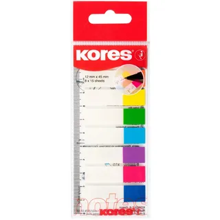 KORES Pagemarker - Folie, 12 x 45 mm, 8 x 15 Blatt