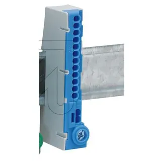 Null-Leiterklemme mit Stecklemmen blau