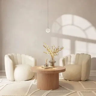 LUMIÈRE Design Pendelleuchte 'Fadio' Chrom Glas LED dimmbar Hängelampe Esstisch - Silber
