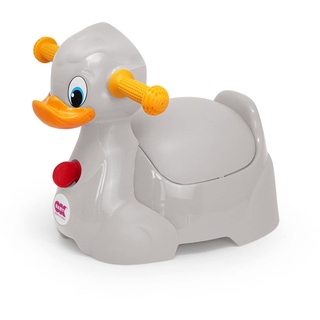 OKBABY Quack Töpfchen für Kinder mit ergonomischem Sitz, in Form von Ente - Grau