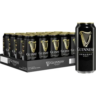 Guinness Draught, EINWEG 24 x 0,44 L Dose | 440 ml (24er Pack), Sortenreines Dosen-Set lose