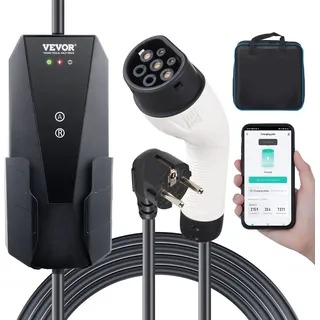 Vevor Tragbares EV-Ladegerät Typ 2 Ladekabel 8,6 m