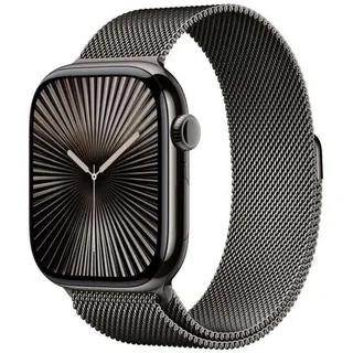 GPS + Cellular 46 mm Titangehäuse schiefer Milanaise Armband schiefer M/L