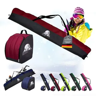 Rawstyle Skitasche Kombi Set 180cm schwarz/bordeaux