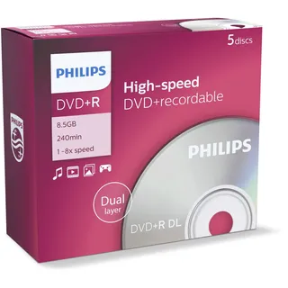 Philips DVD+R DL - 8.5 GB (240min) 8x - cd-box