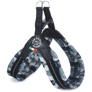 Tre Ponti Geschirr Easy Fit Soft Mesh mit Click Verschluss in div. Farben und Größen, Farbe:Camouflage grau, Größe:Gr 1.5/28-32cm / bis 4kg