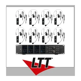 Power Dynamics PD528B UHF-Drahtlos-Mikrofonset mit 8 Taschensender-Mikrofonen