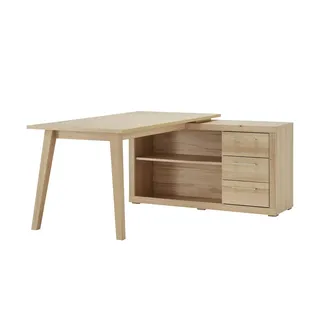 Smart Eckschreibtisch Malmö Holzfarben