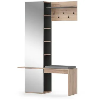 Vicco Garderobe Adeline braun/grau