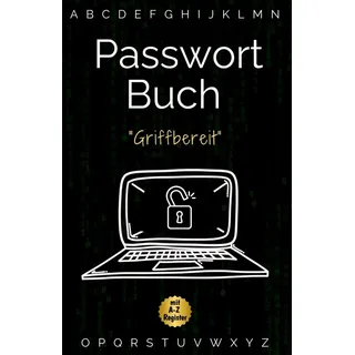 pubbles Passwort Buch: mit Register A-Z DIN A5 Querformat _ Gelb