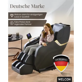 WELCON Massagesessel Massagesessel PRESTIGE III 4D mit Scan Funktion und Heizung schwarz