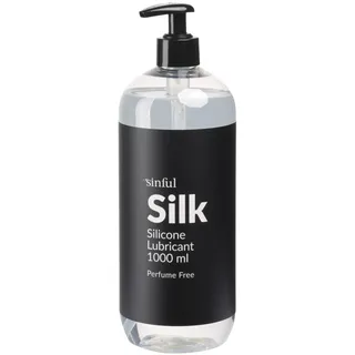 Sinful Silk Gleitgel auf Silikonbasis 1 Liter - Seidenweiches Silikonbasierten Gleitmittel für Sie und Ihn - Silikon Gleitgel Gel Zubehör für Paare - Transparent