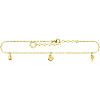 Thomas Sabo AK0037-413-39-L27V Fußkette Muscheln Goldfarben