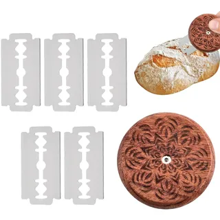 Bäckermesser,Brot Schneide Werkzeug,Bäckermesser Brot mit 5 Rasierklinge,Brot Schneide Werkzeug,Teig Rasiermesser,Brot Lahm Scoring Tool,Teig Scoring Hieb Teigmesser für DIY Brotteig Muster