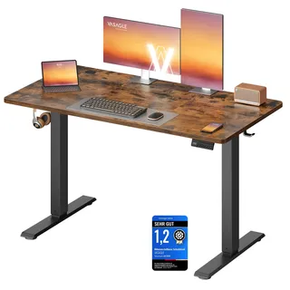 VASAGLE Höhenverstellbarer Schreibtisch, Computertisch, 120 x 60 cm
