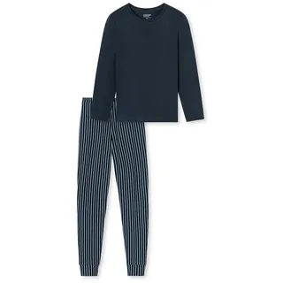 SCHIESSER uncover by SCHIESSER Pyjama UNCOVER Nightwear (2 tlg) schlafanzug schlafmode bequem blau 44