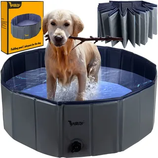 purlov Faltbarer Hundepool 230 l Blau 100x30 cm