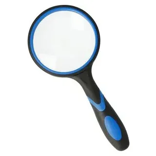 Westcott Lupe schwarz/blau 4-fach, Ø 75 mm