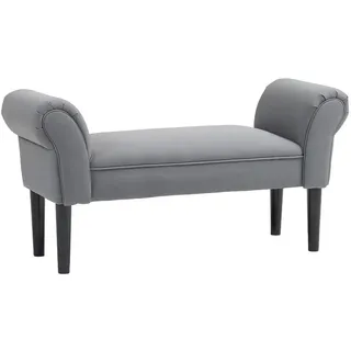 Homcom Sitzbank Dunkelgrau Kunststoff, 36x51x102 cm