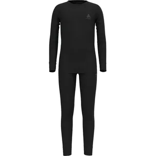 Odlo Thermounterwäsche Kinder Merino 200 I Winterleggings und Langarm Thermoshirt Mädchen Jungen I Warmes Skiunterwäsche Set Thermounterwäsche Set I Kinder