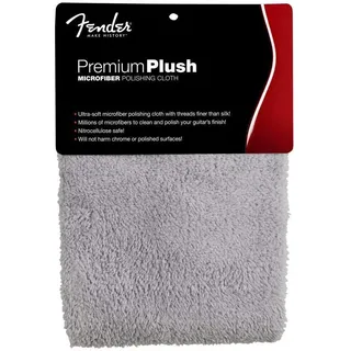 Fender 099-0525-000 Premium Plush Microfiber Polishing Cloth, Gray