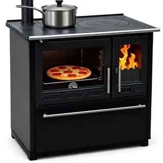 Plamen Küchenofen 850 Glas N schwarz 8 kW (linke Ausführung)