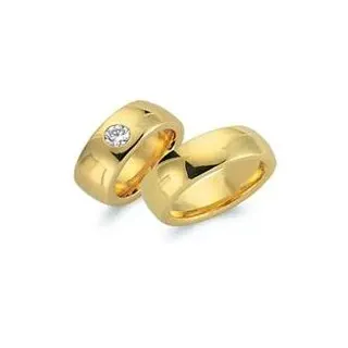 Eheringe 750er Gelbgold mit Diamant