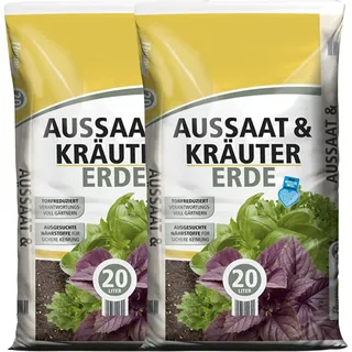 BLUMIXX Anzuchterde 40 Liter (2 x 20 Liter) - Aussaaterde für Samen - optimale Versorgung durch perfekte Zusammensetzung - Kräutererde Blumenerde Pflanzerde für Blumen und Kräuter