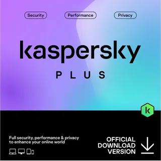 Kaspersky Plus 2026, 1/3/5/10 Geräte - 1 oder 2 Jahre, ESD, Download