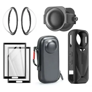 Essential Kameraschutz-Set für Insta 360 X5 inkl. Tragetasche und Objektivfolie für Adventure Ready Gear