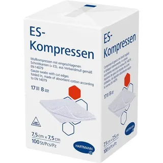 Hartmann ES-KOMPRESSEN unsteril 7,5x7,5 cm 8fach