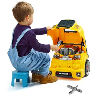 Vevor Motorspielzeug 60-teilig Autoreparaturset (ab 3 Jahren) Gelb