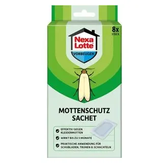 Nexa-Lotte Mottenfalle Mottenschutz Sachet, gegen Kleidermotten, 8 Stück