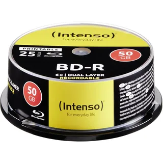 Intenso 5101124 BD-R DL Rohling 50 GB, 25 St. Spindel