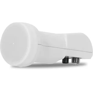 TechniSat TWIN LNB - 2 Teilnehmer (2-Fach, digital, Full HD, UDH, 4K, 3D, Premium-Qualität), weiß