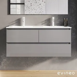 Evineo ineo2 120 x 53 x 45,6 cm grau hochglanz