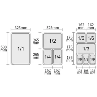 Gastronorm Behälter 1/6, Hendi, Budget Line, Gn 1/6, 1L, 176X162X(H)65Mm