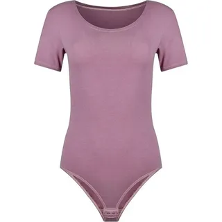 Evoni Body für Damen Kurzarm T-Shirt-Body mit Rundhals rosa S(36)